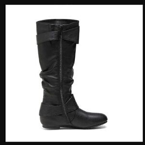 DREAM PAIRS Boots Women's 8.5 Black Knee High Low Hidden Wedge Boots
